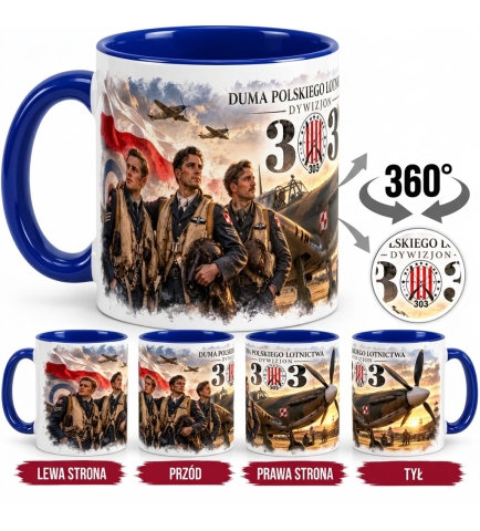 Kubek Patriotyczny Duma Polskiego Lotnictwa Dywizjon 303 niebieski