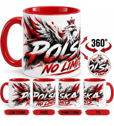 Kubek Patriotyczny Polska No Limits, czerwony