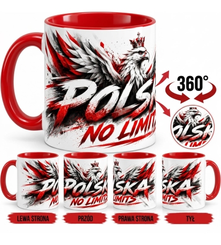 Kubek Patriotyczny Polska No Limits, czerwony