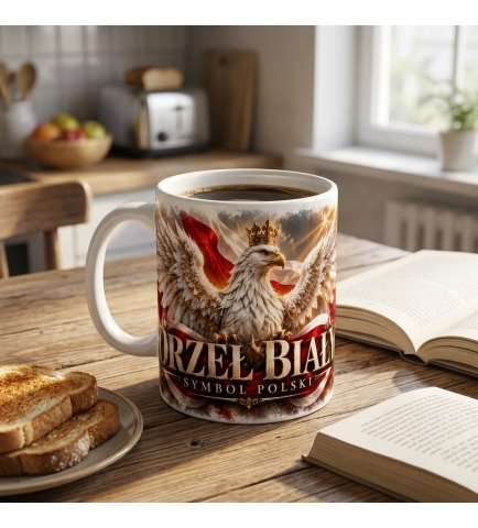 Kubek Patriotyczny Orzeł Biały, Symbol Polski, Biały