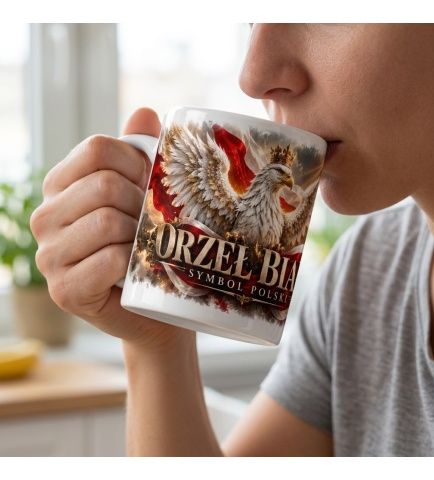 Kubek Patriotyczny Orzeł Biały, Symbol Polski, Biały