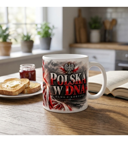 Kubek Patriotyczny Polska W DNA, Duma Z Korzeni, biały