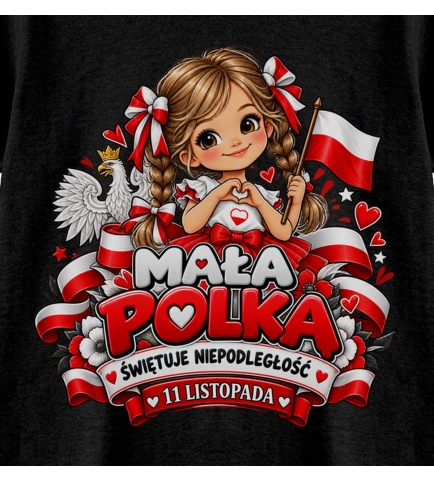 Koszulka dziecięca Patriotyczna Mała Polka 3, Mała Patriotka