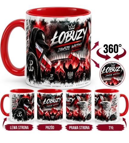 Kubek Patriotyczny Biało Czerwony Łobuzy 11 Listopada 330 ml