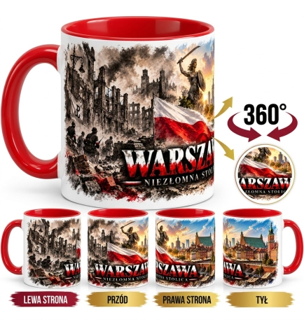 Kubek Patriotyczny Niezłomna Warszawa, Nasza Stolica, Czerwony