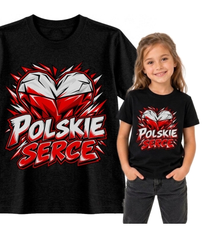 Koszulka dziecięca Polskie Serce,mały polak wielki patriota